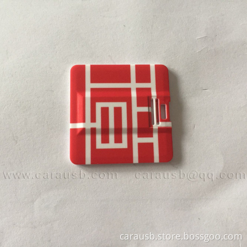 Square card Usb disk plastic rotary postcard flashdrive 1gb